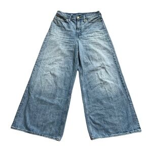 J.Crew high-rise superwide leg blue jeans